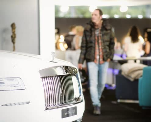 Rolls Royce ausgestellt an der Bar Yacht und Lifestyle Bodensee Genussmesse